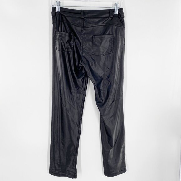 Unbranded & Untagged Shiny Stretch Black Pants No Tag - Picture 2 of 5
